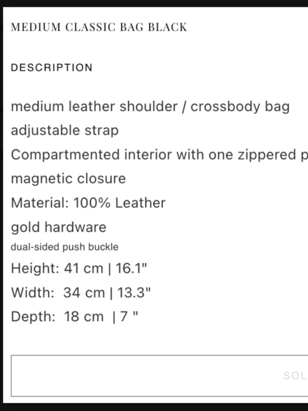 Amy Shehab Medium Classic Bag Black - Picture 2 of 9